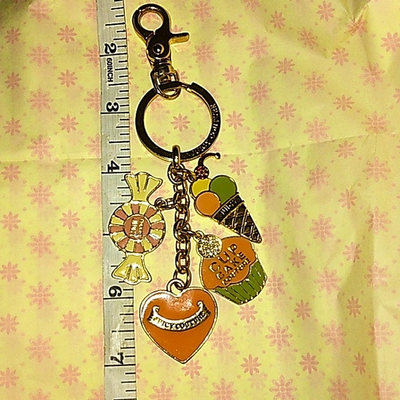 MUST SEE! Vintage Y2K JUICY COUTURE "Cupcake Couture" Pave Crystal Charms Fob - Picture 16 of 16